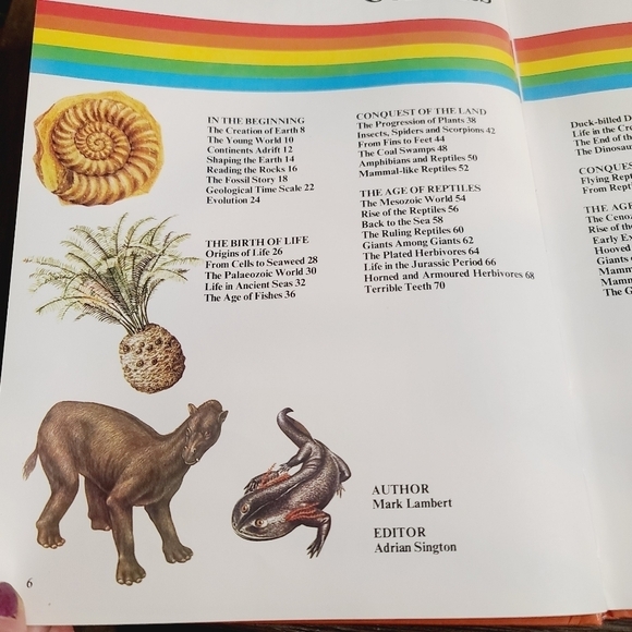 Vintage 80s 1982 Rainbow Prehistoric Life Encyclopedia Dinosaur Mammoth - Picture 10 of 11